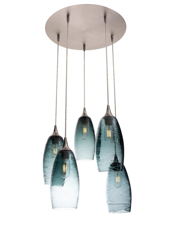 147 Spun: 5 Pendant Cascade Chandelier
