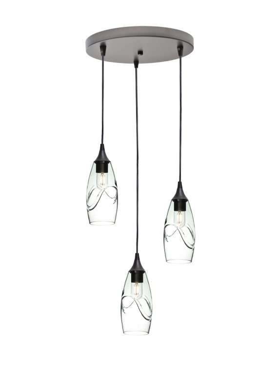 147 Swell: 3 Pendant Cascade Chandelier