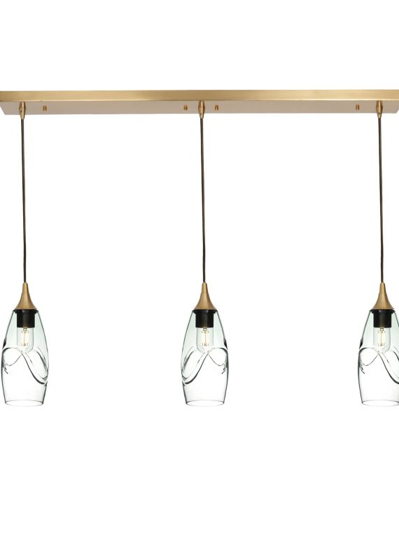 147 Swell: 3 Pendant Linear Chandelier