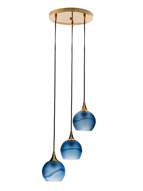 763 Glacial: 3 Pendant Cascade Chandelier