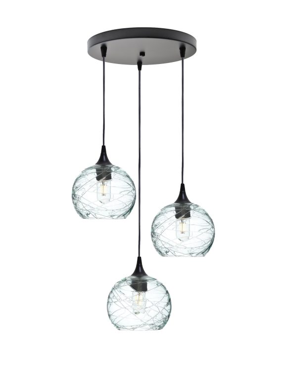 767 Spun: 3 Pendant Cascade Chandelier