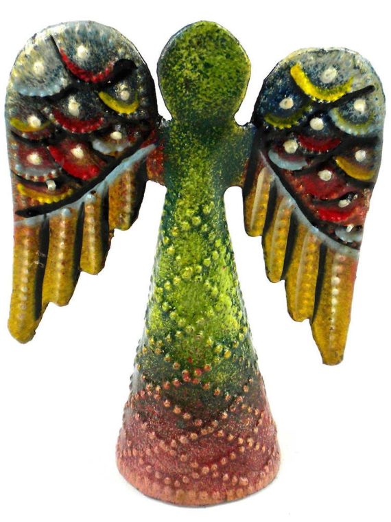 Mini Hand Painted Tabletop Angel Oil Drum Art 4" | Haiti Fair Trade