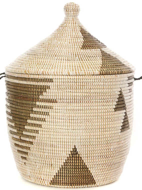 Black & White Tribal Design Traditional Laundry Hamper Storage Basket